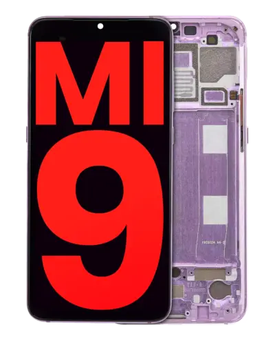 OLED Assembly With Frame For Xiaomi Mi 9 (Aftermarket Plus) (Lavender Violet)