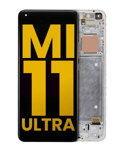 Écran OLED avec cadre pour Xiaomi Mi 11 Pro / Mi 11 Ultra (reconditionné) (blanc céramique)
