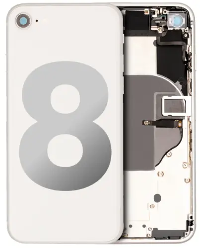 Coque arrière avec petits composants préinstallés pour iPhone 8 (Pièce d'origine d'occasion : Grade A) (Argent) – Image 8