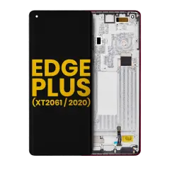 Bloc écran OLED avec cadre pour Motorola Moto Edge Plus (XT2061 / 2020) (reconditionné) (Smokey Sangria)