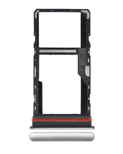 Single Sim Card Tray For Motorola Moto G51 5G (XT2171 / 2021) (Bright Silver)