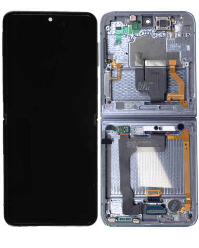 Inner bloc écran OLED avec cadre pour Samsung Galaxy Z Flip 4 5G (US & International) (Service Pack) (bleu) – Image 5