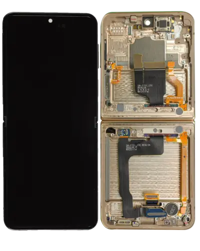 Inner OLED Assembly With Frame For Samsung Galaxy Z Flip 4 5G (US & International) (Service Pack) (Yellow) – Image 4