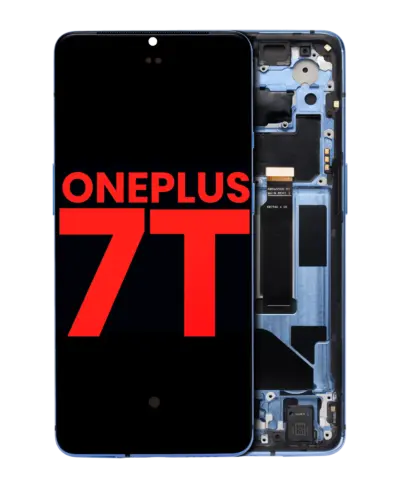 OLED Assembly With Frame For OnePlus 7T (Aftermarket Plus) (Glacier Blue)