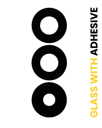 Back Camera Lens (Glass Only) With Adhesive For Samsung Galaxy A25 5G (A256 / 2023) (3 Piece Set)