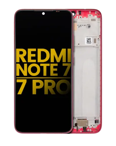 Écran LCD avec cadre pour Xiaomi Redmi Note 7 / 7 Pro (reconditionné) (Or crépuscule)