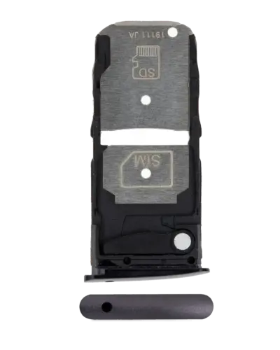 Single Sim Card Tray For Motorola Moto Z4 (XT1980 / 2019) (Black)