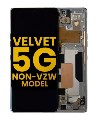 Écran OLED avec cadre pour LG Velvet 5G (cadre ultra-fin 5G non Verizon) (reconditionné) (argent) – Image 5