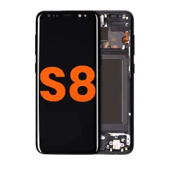 Bloc écran OLED avec cadre pour Samsung Galaxy S8 (Blemish: Grade B) (Midnight Black)
