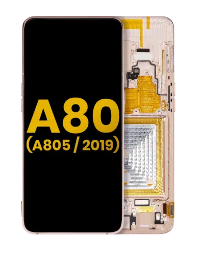 OLED Assembly With Frame For Samsung Galaxy A80 (A805 / 2019) (Refurbished) (Angel Gold)