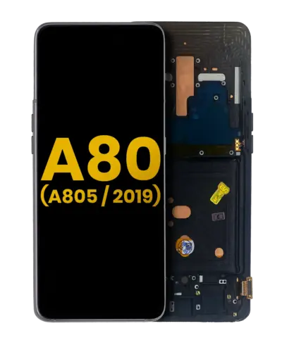 OLED Assembly With Frame For Samsung Galaxy A80 (A805 / 2019) (Refurbished) (Phantom Black)