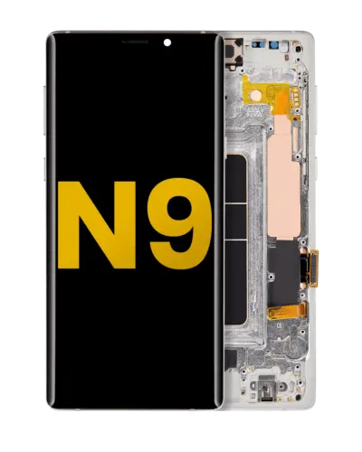 Écran OLED avec cadre pour Samsung Galaxy Note 9 (reconditionné) (argent nuageux)