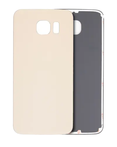 Back Cover Glass For Samsung Galaxy S6 (No Logo) (Aftermarket Plus) (Gold)