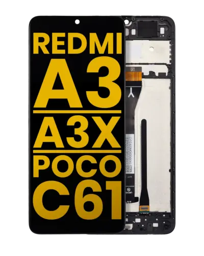 LCD Assembly With Frame For Xiaomi Redmi A3 / A3x / Poco C61 (Refurbished) (All Colors)