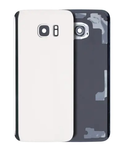 Cache arrière verre avec lentille de caméra pour Samsung Galaxy S7 Edge (No Logo) (compatible qualité supérieure) (blanc)