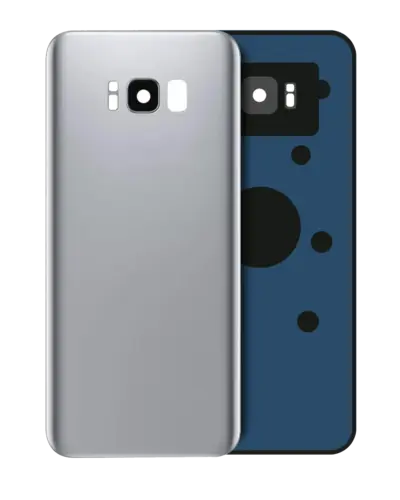 Back Cover Glass With Camera Lens For Samsung Galaxy S8 (No Logo) (Aftermarket Plus) (Arctic Silver)