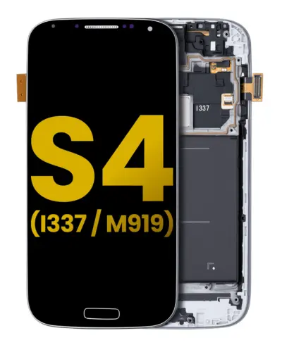 Écran OLED avec cadre pour Samsung Galaxy S4 (I337 / M919) (AT&T & T-Mobile / Straight Talk) (Remis à neuf) (Noir)