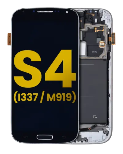 Écran OLED avec cadre pour Samsung Galaxy S4 (i9505 / L720T) (International / Sprint (Modèle GSM) (Remis à neuf) (Noir)