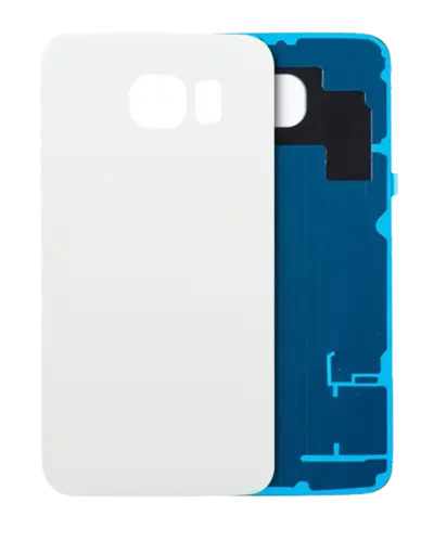 Back Cover Glass For Samsung Galaxy S6 (Service Pack) (White)