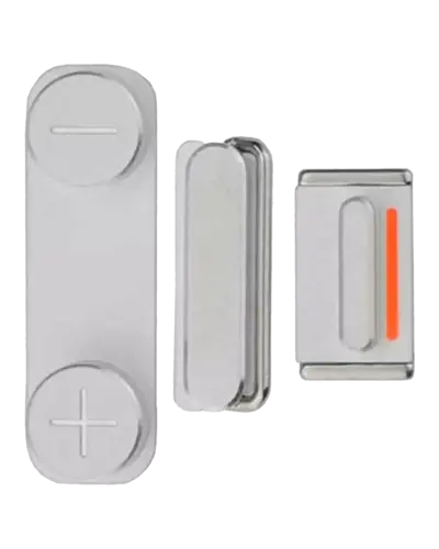 Hard Buttons Set (Power / Volume / Vibrator) For iPhone 5S / SE (2016) (Silver)