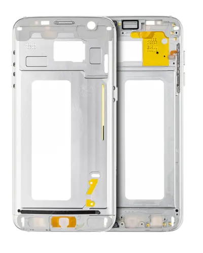 Boîtier intermédiaire pour Samsung Galaxy S7 Edge (avec petites pièces) (blanc)
