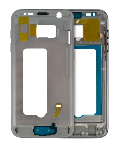 Boîtier intermédiaire pour Samsung Galaxy S7 (avec petites pièces) (noir)