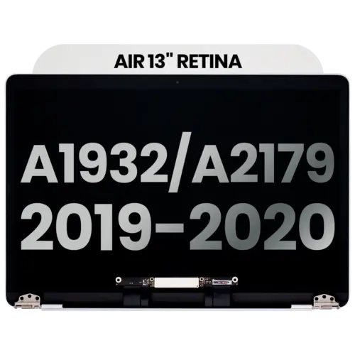 Complete LCD Display Assembly For MacBook Air 13" A1932 (2019) / A2179 (2020) (Used OEM Pull: Grade A) (Silver)