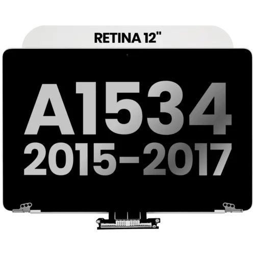 Complete LCD Display Assembly For MacBook 12" A1534 (2015-2017) (Used OEM Pull: Grade B) (Silver)