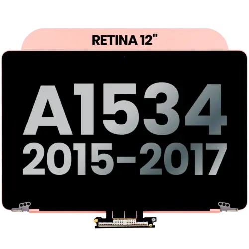 Complete LCD Display Assembly For MacBook 12" A1534 (2015-2017) (Used OEM Pull: Grade B) (Rose Gold)