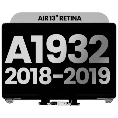 Complete LCD Display Assembly For MacBook Air 13" A1932 (2018-2019) (Used OEM Pull: Grade A) (Space Gray)