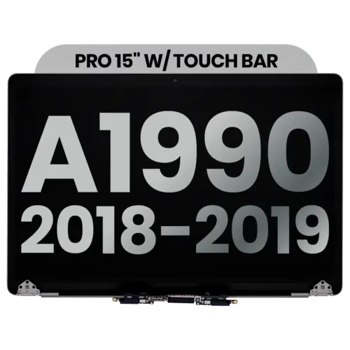 Complete LCD Display Assembly For MacBook Pro 15" A1990 (2018-2019) (Used OEM Pull: Grade B) (Space Gray)
