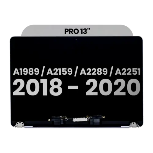 Complete LCD Display Assembly For MacBook Pro 13" A1989 (2018-2019) / A2159 (2019) / A2289 / A2251 (2020) (Used OEM Pull: Grade A) (Space Gray)