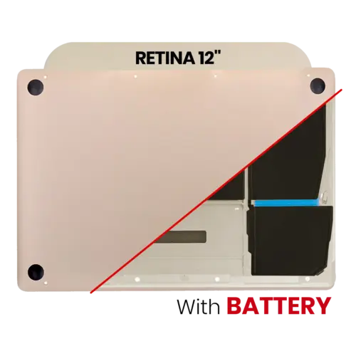Coque inférieure avec batterie (A1705) pour MacBook 12" A1534 (2016-2017) (or)