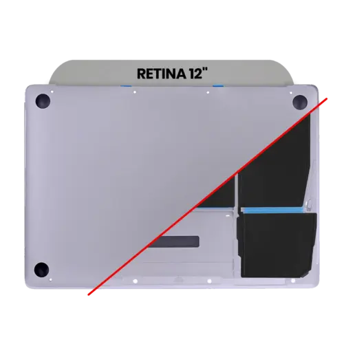 Bottom Case with Battery (A1527) For MacBook 12" A1534 (2015) (Space Gray)