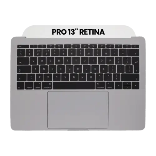 Top case avec clavier (ISO UK) et trackpad pour MacBook Pro 13" A1708 (2016) (Used OEM Pull: Grade B/C) (gris sidéral)