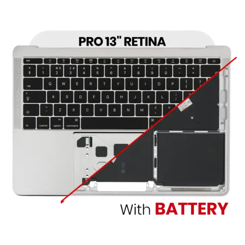 Top case avec batterie et clavier (ANSI US) pour MacBook Pro 13" A1708 (2016) (OEM New) (argent) – Image 4