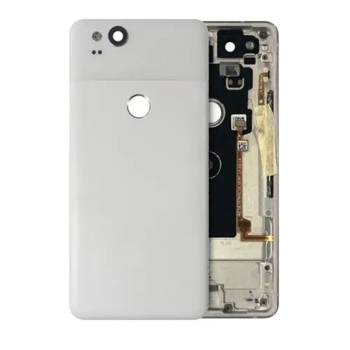 Back Housing W/ Small Components Pre-Installed For Google Pixel 2 (Genuine OEM) (Clearly White)