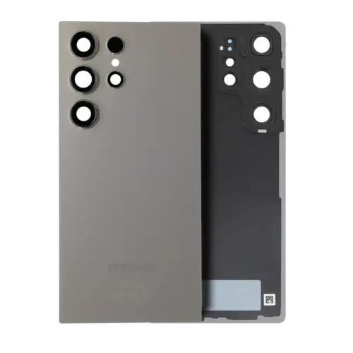 Back Cover Glass With Camera Lens For Samsung Galaxy S25 Ultra 5G (Service Pack) (Titanium Gray)