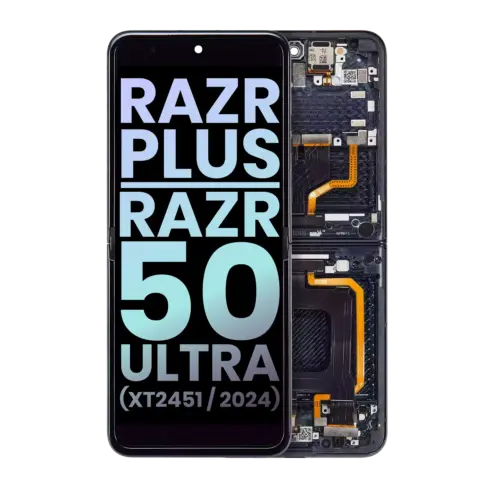 Inner OLED Assembly With Frame For Motorola Razr Plus 2024 / Razr 50 Ultra (XT2451 / 2024) / Razr Plus 2025 (XT2557) (Genuine OEM) (Midnight Blue)