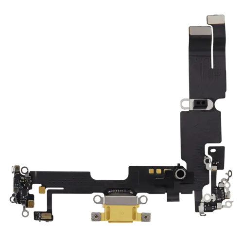 Charging Port Flex Cable For iPhone 14 Plus (Used OEM Pull) (Yellow)