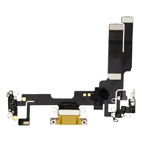 Charging Port Flex Cable For iPhone 14 (Premium) (Yellow)