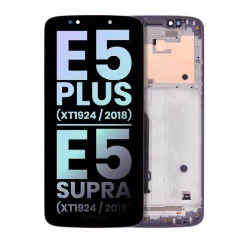 LCD Assembly With Frame For Motorola Moto E5 Plus (XT1924 / 2018) / E5 Supra (XT1924 / 2018) (159MM) (US Version) (Genuine OEM) (Black)