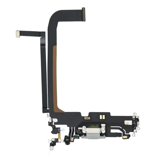 Charging Port Flex Cable For iPhone 13 Pro Max (Premium) (Silver)