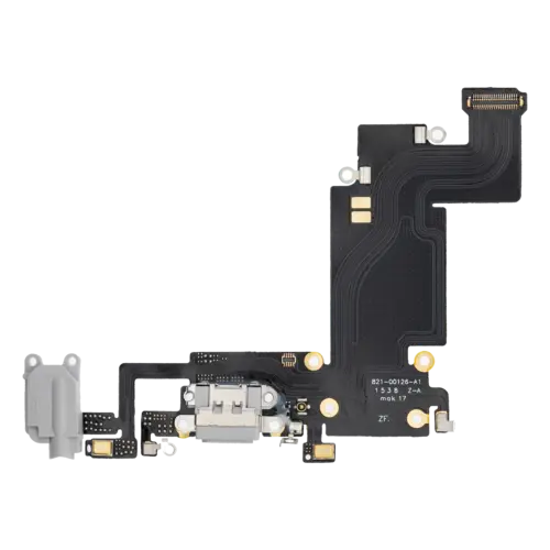 Charging Port Flex Cable For iPhone 6S Plus (Aftermarket) (Silver)