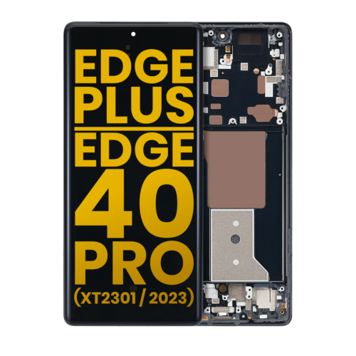 OLED Assembly With Frame For Motorola Edge Plus / Edge 40 Pro (XT2301 / 2023) (Refurbished) (Interstellar Black)