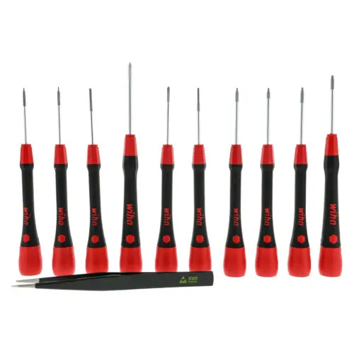 Kit de 11 pièces PicoFinish comprenant un tournevis de précision et une pince à épiler pour technicien de smartphones (26198) (Wiha) – Image 3