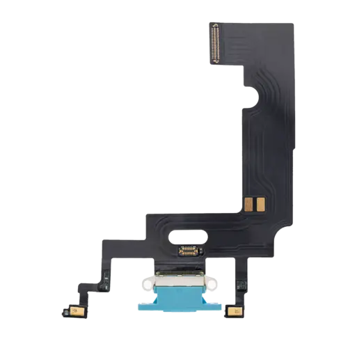 Câble flexible de port de charge pour iPhone XR (premium) (Bleu)