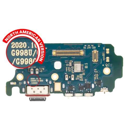 Charging Port Board With Sim Card Reader For Samsung Galaxy S21 Ultra 5G (G998U) (US Version) (Premium)