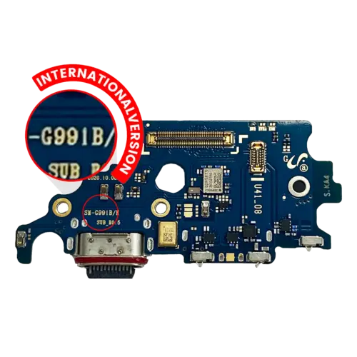 Charging Port Board With Sim Card Reader For Samsung Galaxy S21 5G (G991B) (International Version) (Premium)