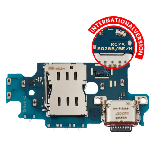 Charging Port Board With Sim Card Reader For Samsung Galaxy S24 Plus 5G (S926B) (International Version) (Premium)